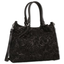 Toscanto Damen Schultertasche Leder Tasche schwarz OTT179SS1