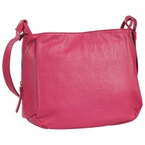 Toscanto Damen Umhängetasche Leder Tasche fuchsia pink OTT182UP4