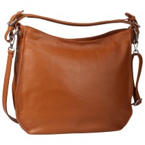 Toscanto Damen Schultertasche Leder Tasche tan mittelbraun OTT187SC5