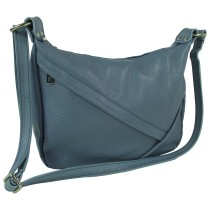 Toscanto Damen Schultertasche Leder Tasche taubenblau OTT191SH4