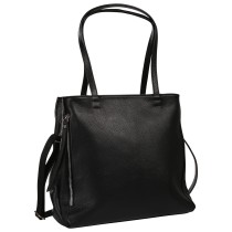 Toscanto Damen Schultertasche Leder Tasche schwarz OTT193SS1