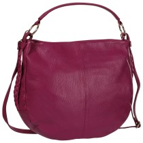 Toscanto Damen Schultertasche Leder Tasche fuchsia pink OTT194SP3