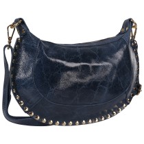 Toscanto Damen Schultertasche Umhängetasche Leder Tasche blau OTT196UB4