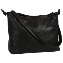 Toscanto Damen Schultertasche Beuteltasche Leder Tasche schwarz OTT197SS1