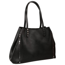 Toscanto Damen Schultertasche Tote Bag Leder Tasche schwarz OTT198SS1
