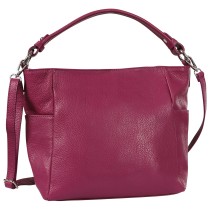 Toscanto Damen Schultertasche Leder Tasche fuchsia pink OTT199SP5