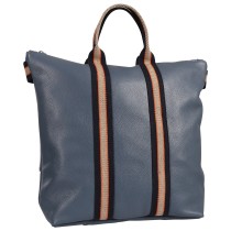 Toscanto Damen Cityrucksack Leder Canvas Rucksack Tasche hellblau OTT609RH