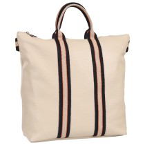 Toscanto Damen Cityrucksack Leder Canvas Rucksack Tasche beige OTT609RI