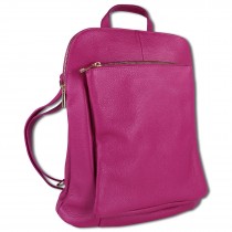 Toscanto Damen Cityrucksack Leder Tasche fuchsia pink OTT610RP