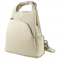 Toscanto Damen Cityrucksack Leder Tasche beige OTT613RC