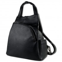 Toscanto Damen Cityrucksack Leder Tasche schwarz OTT613RS