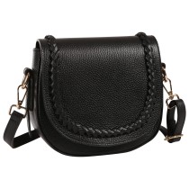 Toscanto Damen Schultertasche Umhängetasche Leder Tasche schwarz OTT806SS