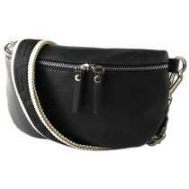 Toscanto Damen Gürteltasche Leder Tasche schwarz OTT807BS