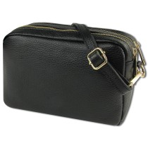 Toscanto Damen Umhängetasche Leder Tasche schwarz OTT809US