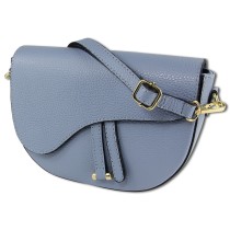 Toscanto Damen Schultertasche Umhängetasche Leder Tasche hellblau OTT810SH