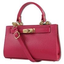 Toscanto Damen Umhängetasche Leder Tasche pink fuchsia OTT812UP