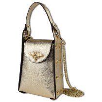 Toscanto Damen Umhängetasche Leder Tasche gold OTT813UZ