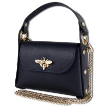 Toscanto Damen Umhängetasche Leder Tasche dunkelblau OTT817UB