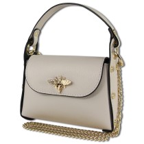 Toscanto Damen Umhängetasche Leder Tasche beige OTT817UI