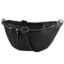 Toscanto Damen Gürteltasche Leder Tasche schwarz OTT820BS