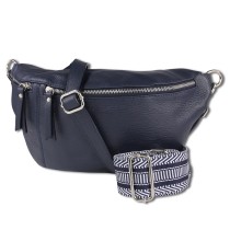 Toscanto Damen Gürteltasche Leder Tasche dunkelblau OTT821BB