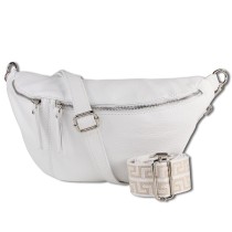 Toscanto Damen Gürteltasche Leder Tasche weiß OTT821BW