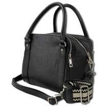 Toscanto Damen Jugend Citytasche Leder Tasche schwarz OTT822US