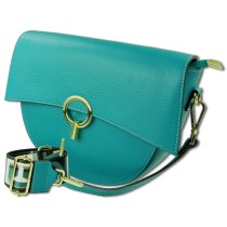Toscanto Damen Jugend Citytasche Leder Tasche türkis OTT824UT