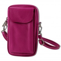 Toscanto Damen Umhängetasche Handtasche Leder Tasche pink OTT827SP