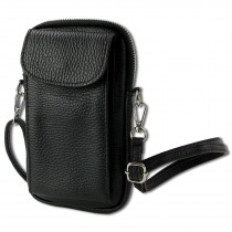 Toscanto Damen Umhängetasche Handtasche Leder Tasche schwarz OTT827SS