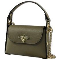 Toscanto Damen Leder Tasche graugrün dunkeltaupe OTT831UN2