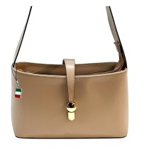 Toscanto Damen Umhängetasche Leder Tasche beige OTT836SC1