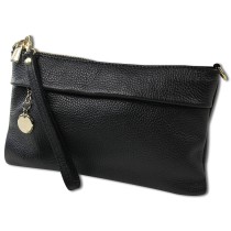 Toscanto Damen Clutch Leder Tasche schwarz OTT838CS1