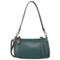 Toscanto Damen Schultertasche Leder Tasche petrolblau OTT842ST6