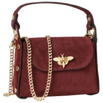 Toscanto Damen Umhängetasche Leder Tasche bordeauxrot OTT844UD5