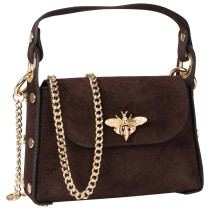 Toscanto Damen Umhängetasche Leder Tasche dunkelbraun OTT844UN6