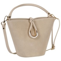 Toscanto Damen Handtasche Leder Tasche beige OTT847HI1