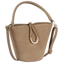 Toscanto Damen Handtasche Leder Tasche taupe beige OTT847HI3