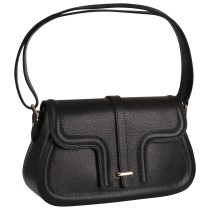Toscanto Damen Schultertasche Leder Tasche schwarz OTT850SS1