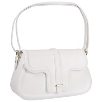 Toscanto Damen Schultertasche Leder Tasche weiß OTT850SW1