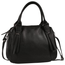 Toscanto Damen Umhängetasche Leder Tasche schwarz OTT855US1