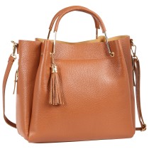 Toscanto Damen Umhängetasche Handtasche Leder Tasche tan hellbraun OTT857UC4