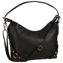 Toscanto Damen Schultertasche Leder Tasche schwarz OTT858SS1