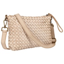 Toscanto Damen Umhängetasche Leder Tasche beige OTT859UI2