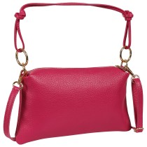 Toscanto Damen Umhängetasche Leder Tasche fuchsia pink OTT861UP3