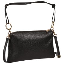 Toscanto Damen Umhängetasche Leder Tasche schwarz OTT861US1