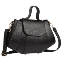 Toscanto Damen Schultertasche Leder Tasche schwarz OTT863SS1