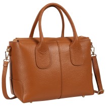 Toscanto Damen Umhängetasche Handtasche Leder Tasche braun tan OTT864HC5