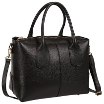 Toscanto Damen Umhängetasche Handtasche Leder Tasche schwarz OTT864HS1