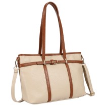 Toscanto Damen Schultertasche Leder Tasche beige braun OTT865SI4
